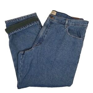 L.L.Bean Men's‎ 44X30 Fleece Lined Relaxed Fit Medium Wash Denim Blue Jeans